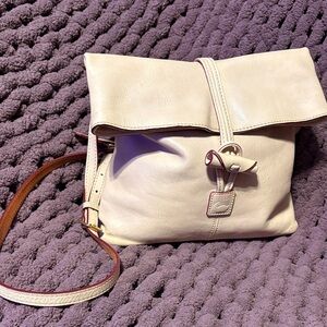 Dooney & Bourke Cream Leather Crossbody Purse
